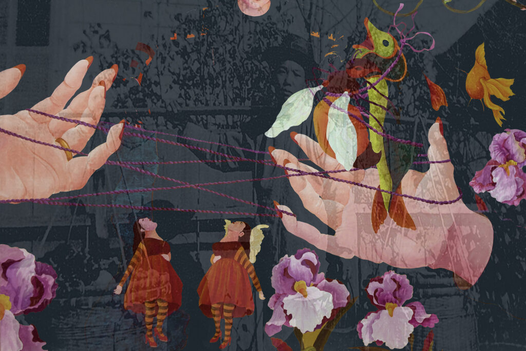 Cheryll Leo-Gwin, Eureka! Chinatown, Digital collage on archival paper, 36”h x 48”w, 2024, photo: Artist