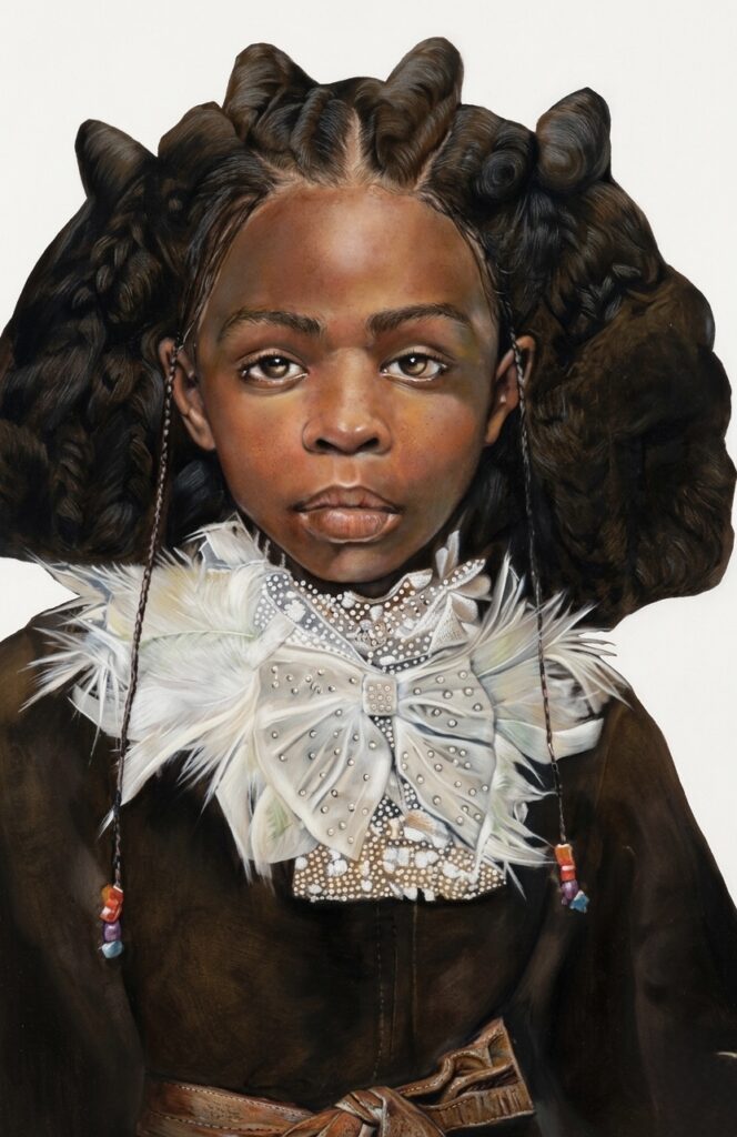 Bonnie Hopper, Sunday Best, Large scale collage on yupo paper, oil paint/oil stick, 40x30x1 on canvas, 2020