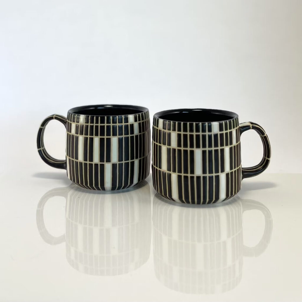 Judith Yeo Mondrian-Inspired mugs