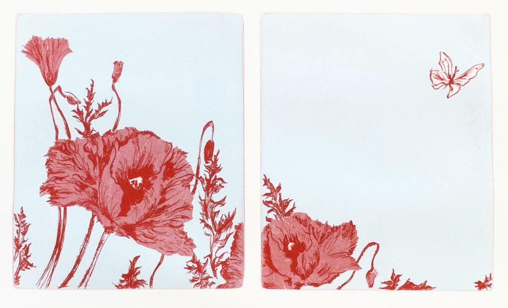 Nikki Jabbora-Barber Poppies and A Butterfly Nikki Jabbora-Barber Poppies and A Butterfly